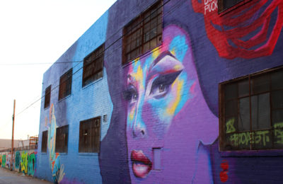 David Puck - LA Low Road City mural, Valentina - David Puck